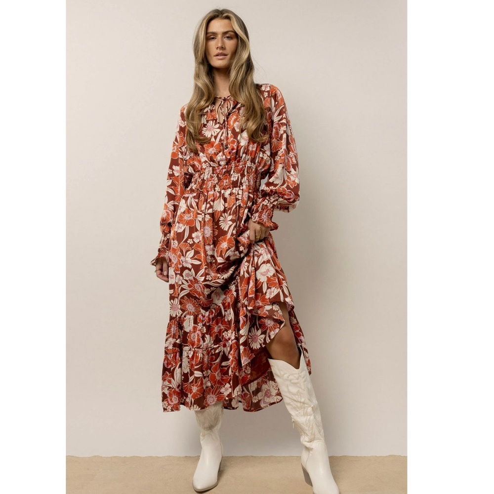 Bohme Haleigh Floral Maxi Dress in Brown for Women